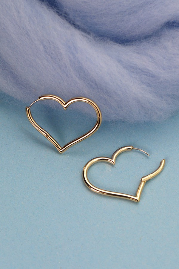 ENDLESS HEART HOOP EARRINGS | 10E2120615