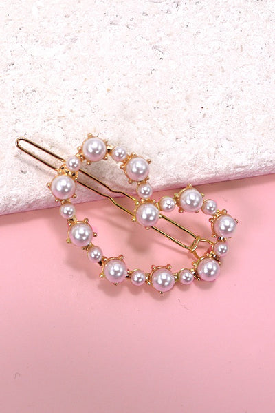 PEARL HERT RECTANGLE OPEN HAIR CLIPS | 40H107