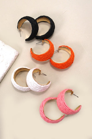 WIDE RAFFIA STRAW HOOP | 10E3010928