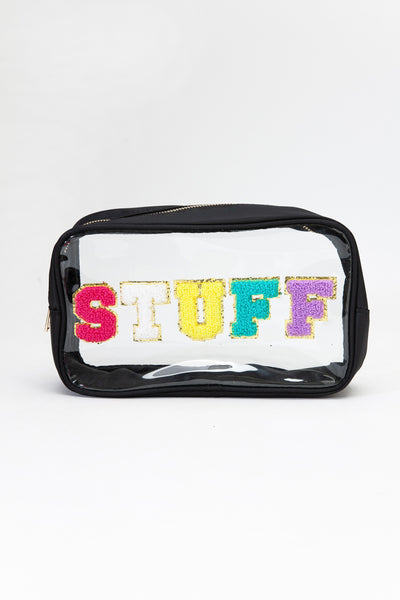 LARGE CLEAR STUFF TRAVEL MAKEUP POUCH | 40P509