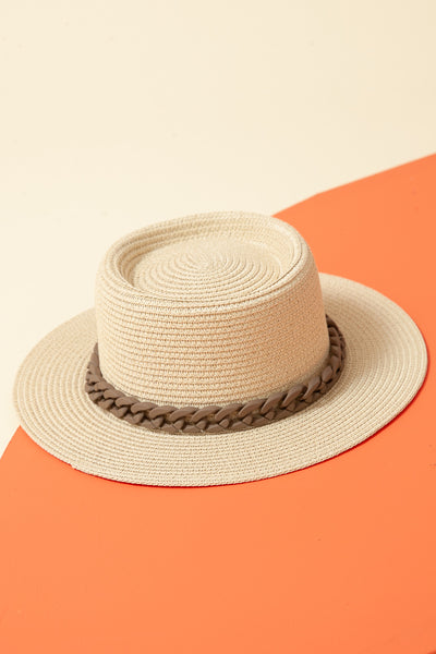 CLASSIC BOATER STRAW SUN HATS | 40HW603-Matte