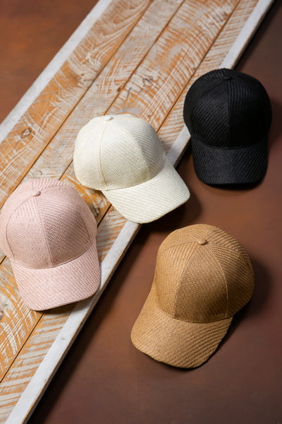 SUMMER WOVEN STRAW BASE BALL CAP  40HW604