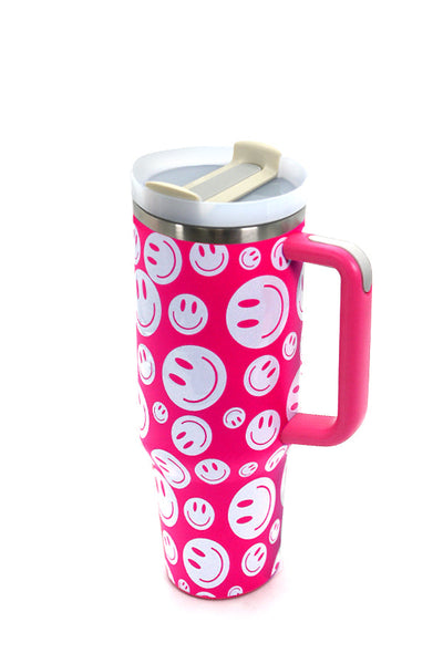 40oz STAINLESS STEEL TUMBLER SMILEY