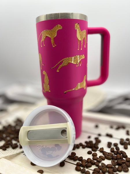 40oz STAINLESS STEEL TUMBLER CHEETAH