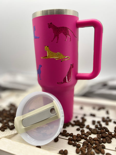 40oz STAINLESS STEEL TUMBLER CHEETAH