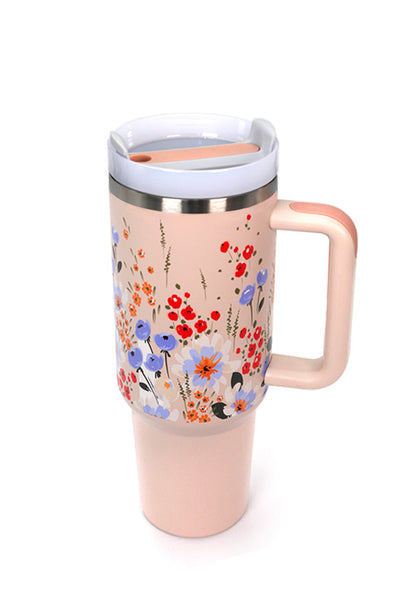 40oz STAINLESS STEEL TUMBLER FLOWERS