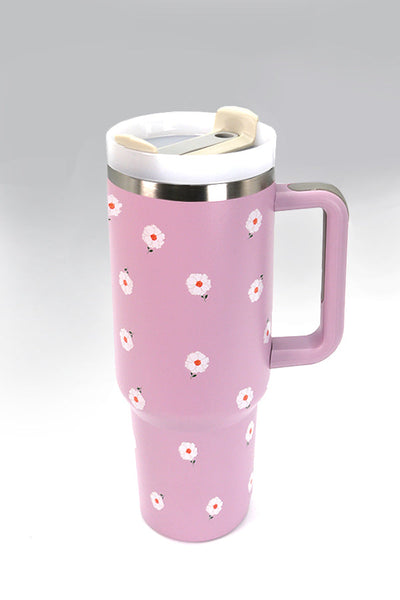 40oz STAINLESS STEEL TUMBLER FLOWERS