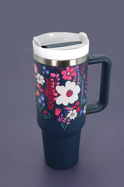 40oz STAINLESS STEEL TUMBLER FLOWERS