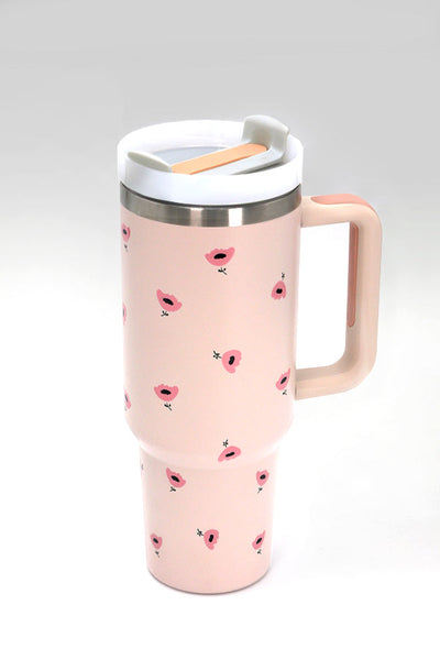 40oz STAINLESS STEEL TUMBLER FLOWERS